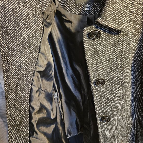 London Fog Womens Wool Blend Herringbone Peacoat Classic Jacket Size Medium - Picture 5 of 5